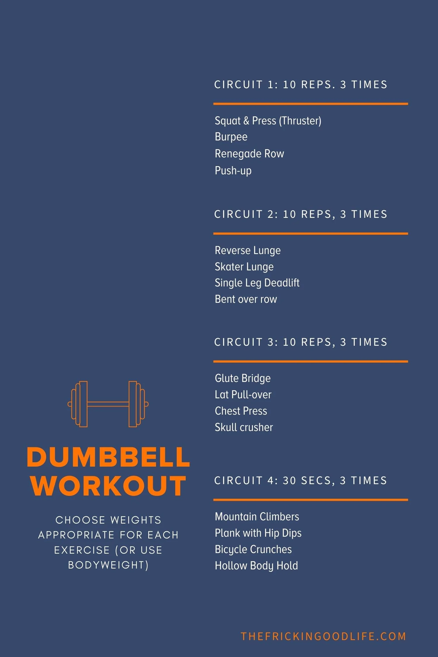 4 Small Space Dumbbell Workouts ERIN FRICK Fitness Life Coach